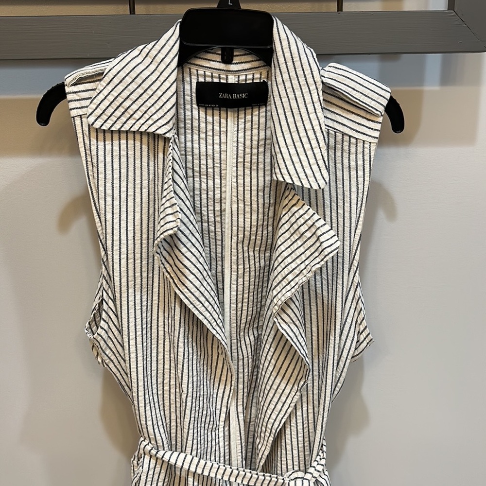 ZARA | Striped Wrap Dress - Picture 3 of 6